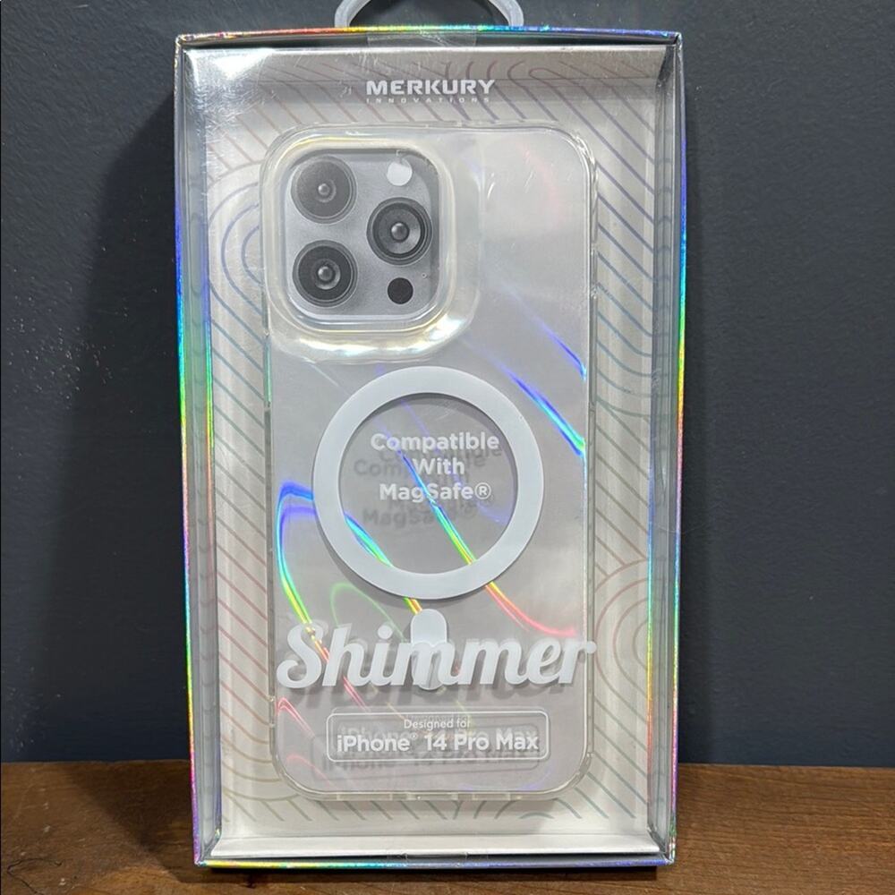 MERKURY INNOVATIONS Shimmer hard shell case for iPhone 14 Pro Max clear shiny